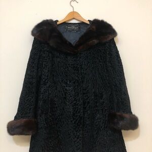 Vintage Velvet & Mink Coat - DH Holmes - New Orleans